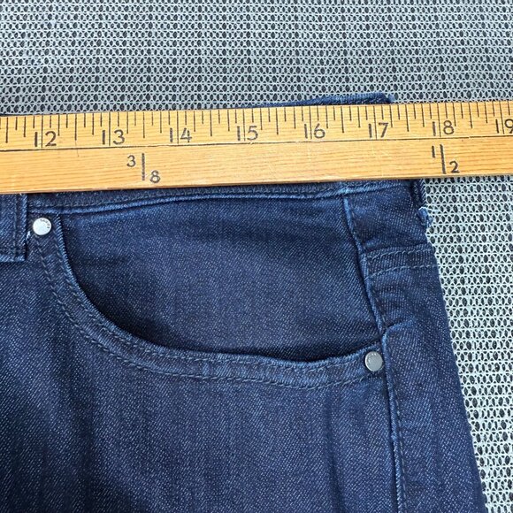 Chicos Fabulously Slimming Womens Size 2 Blue Straight Leg Denim Jeans - Picture 4 of 10